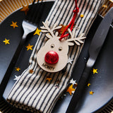 Personalised Chocolate Reindeer Place Setting