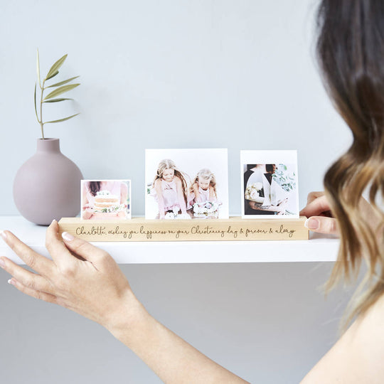 Personalised Christening Photo Block