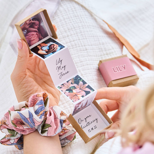 Personalised Christening Photo Token Box