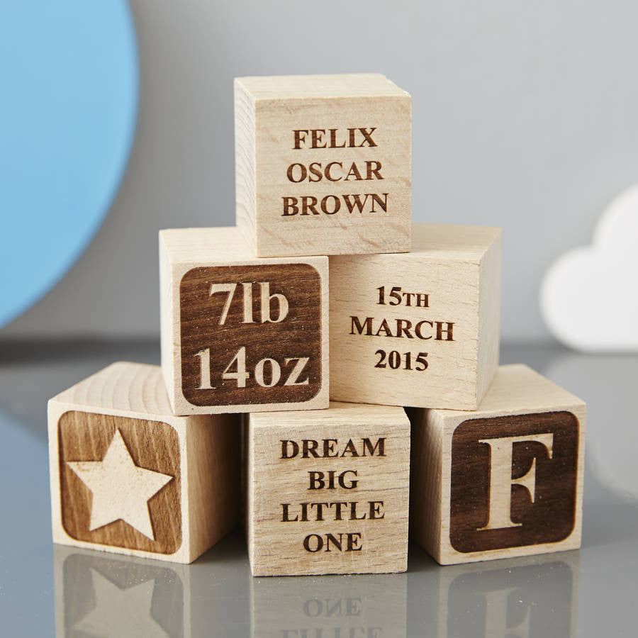 Personalised Christening Star Building Block