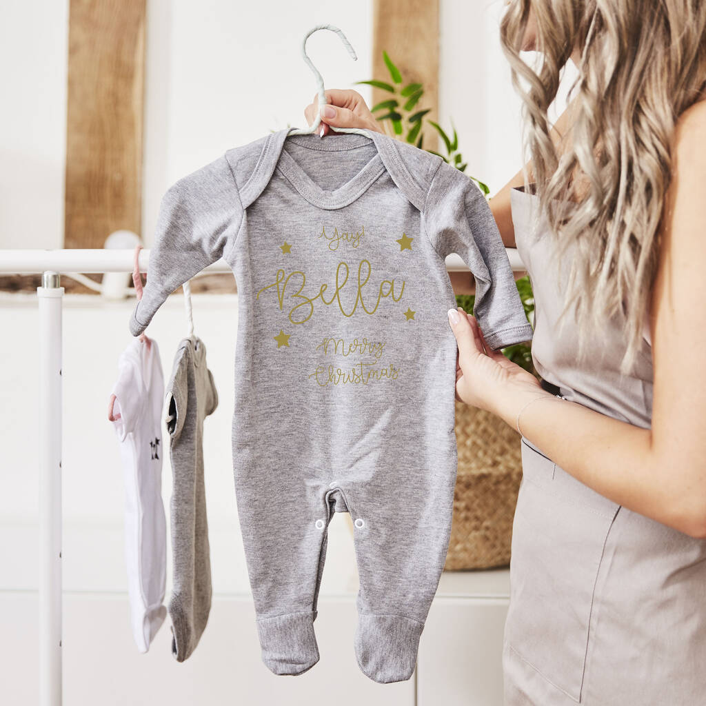 Personalised Christmas Babygrow