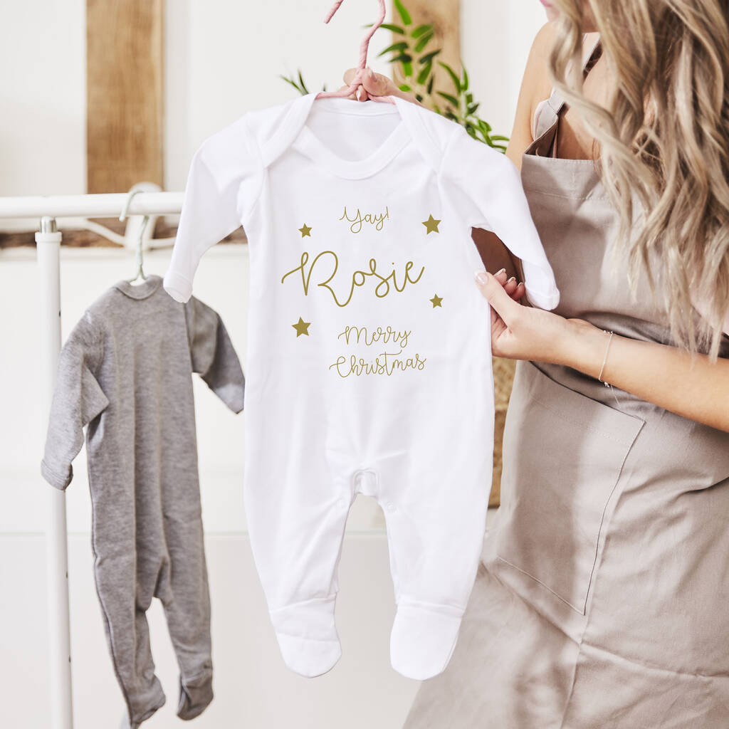 Personalised Christmas Babygrow