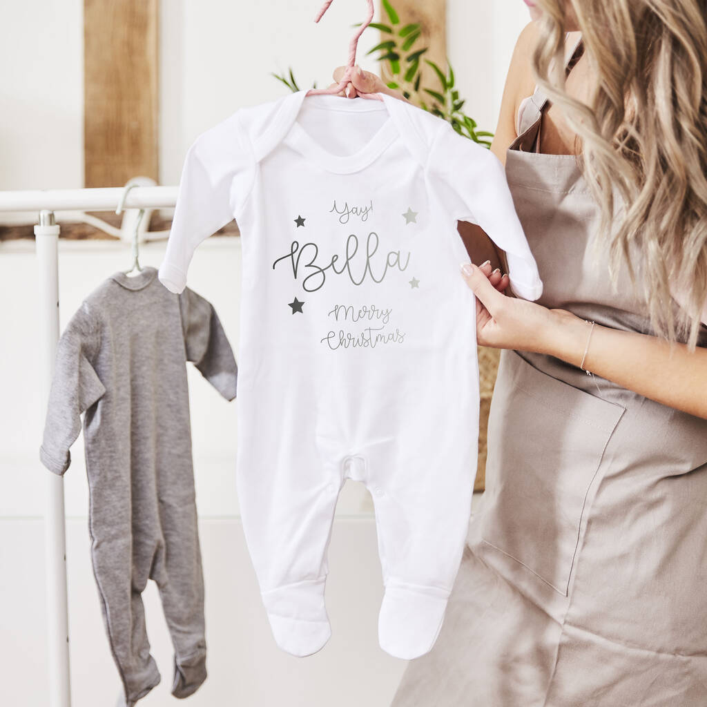 Personalised Christmas Babygrow