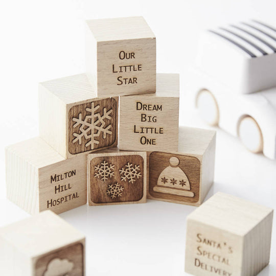 Personalised Christmas Building Blocks