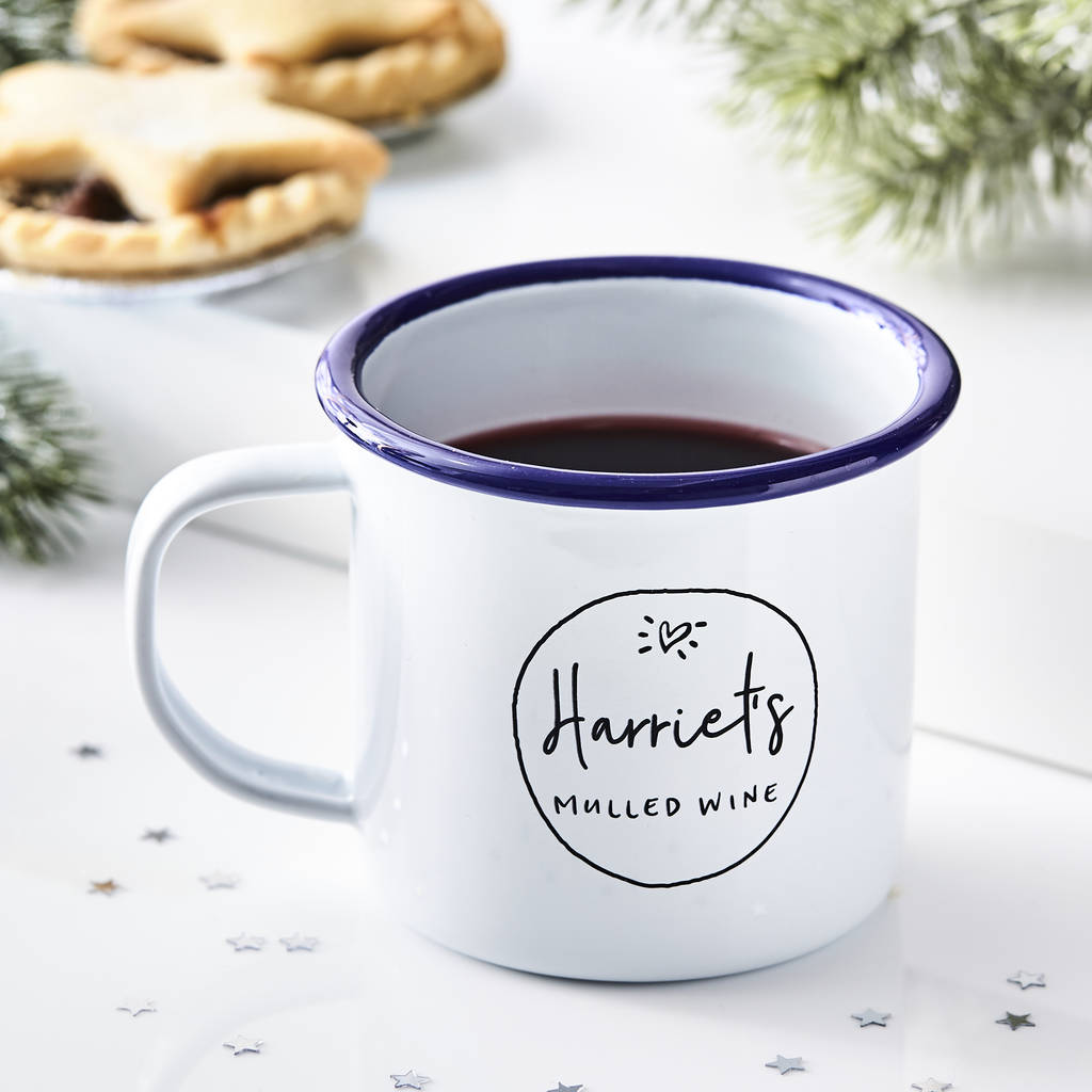 Personalised Christmas Enamel Mug