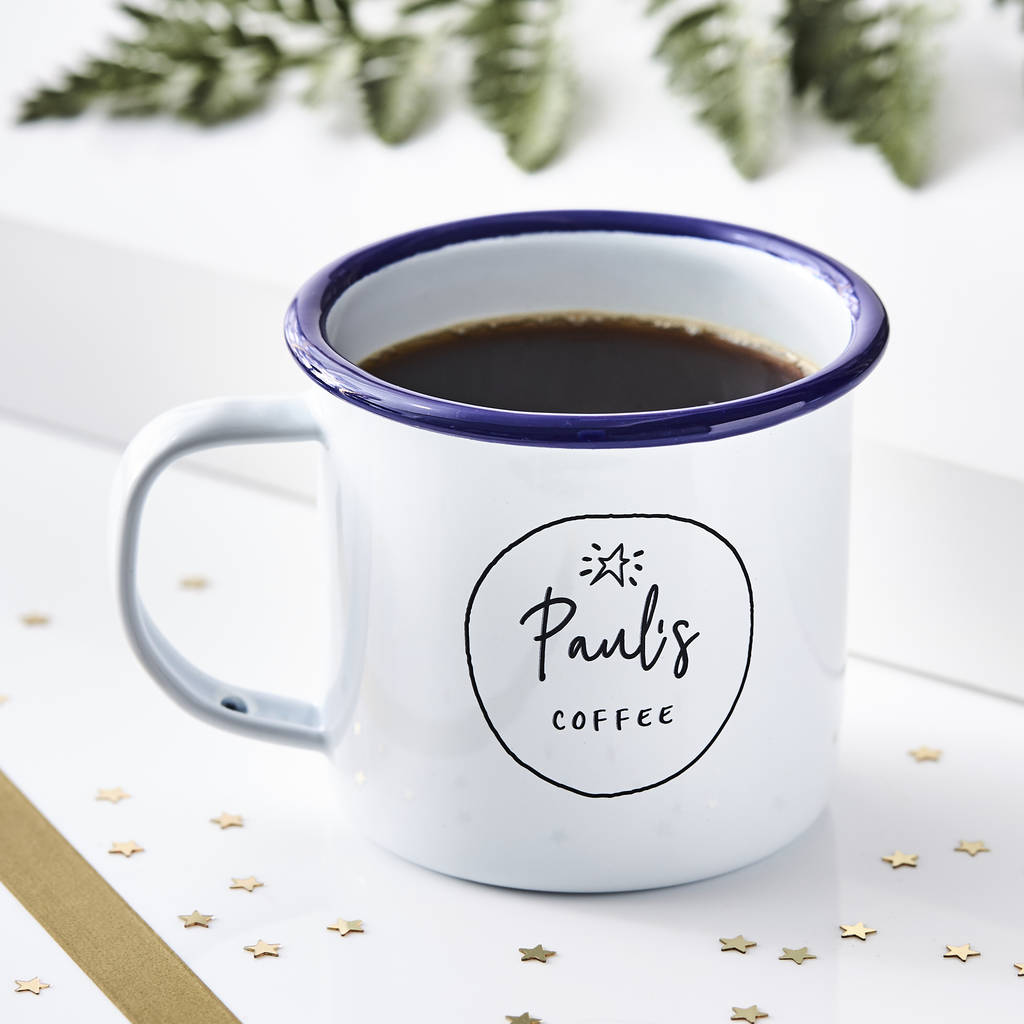 Personalised Christmas Enamel Mug