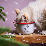 Personalised Christmas Enamel Pet Bowl