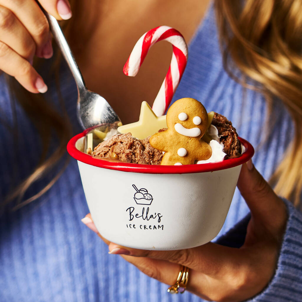 Personalised Christmas Ice Cream Bowl