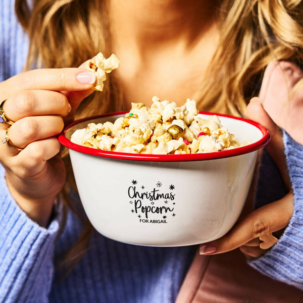 Personalised Christmas Popcorn Bowl