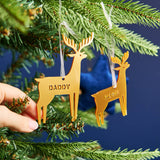 Personalised Christmas Reindeer Decoration