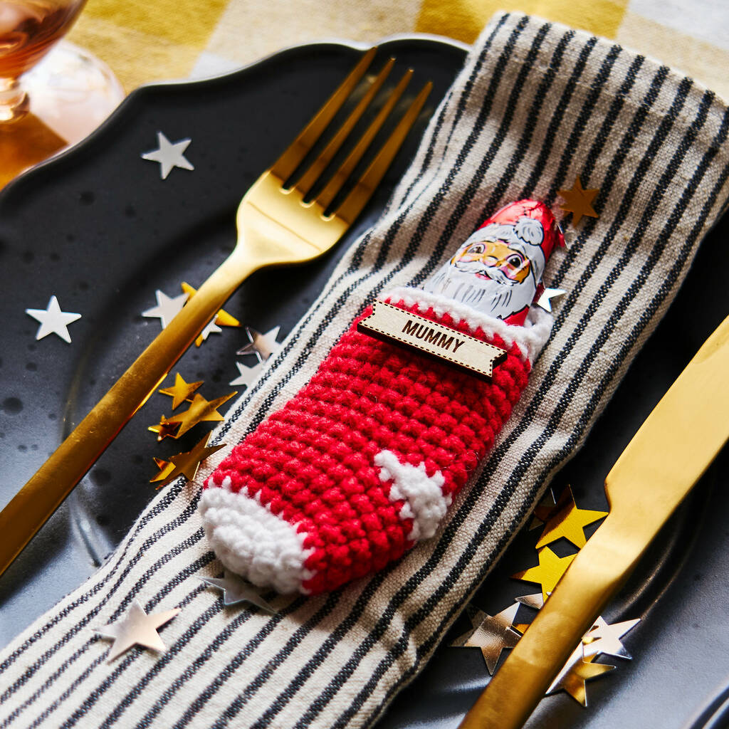Personalised Christmas Stocking Place Setting