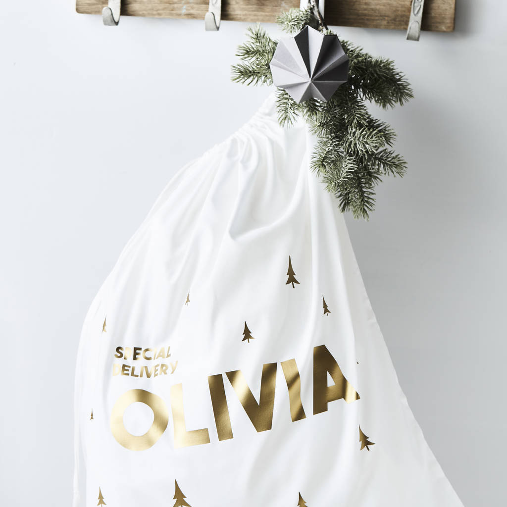 Little Trees Personalised Christmas Sack