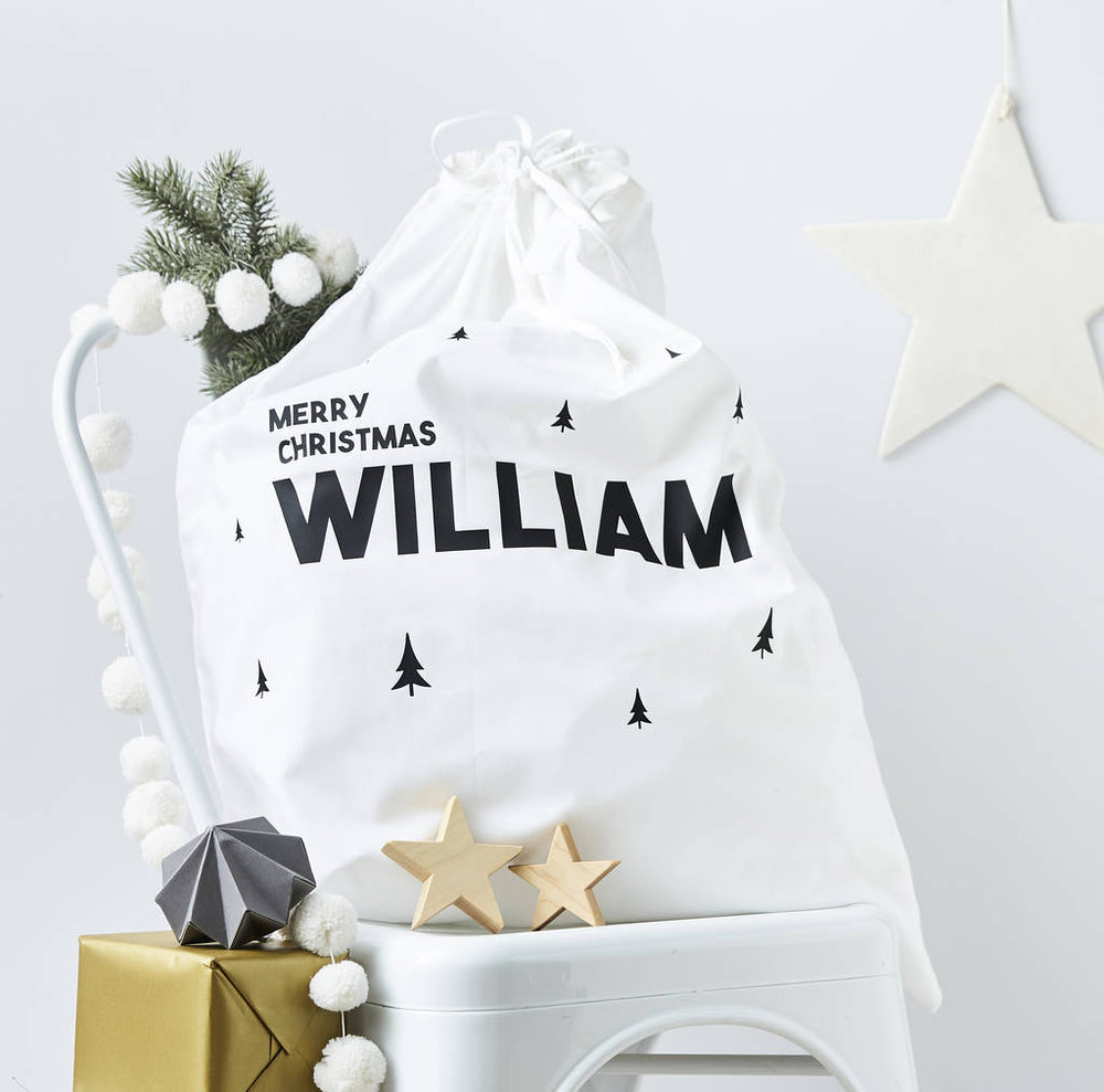 Little Trees Personalised Christmas Sack