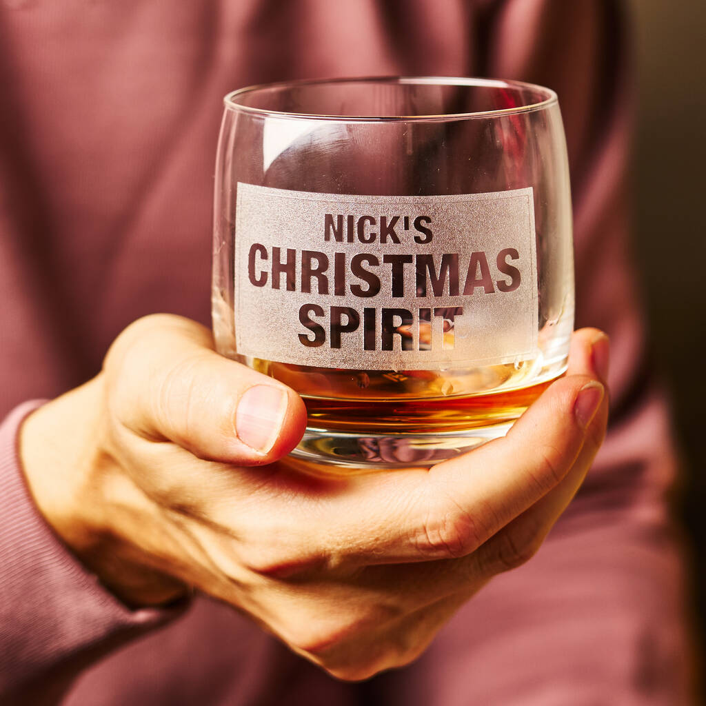 Personalised Christmas Whiskey Glass