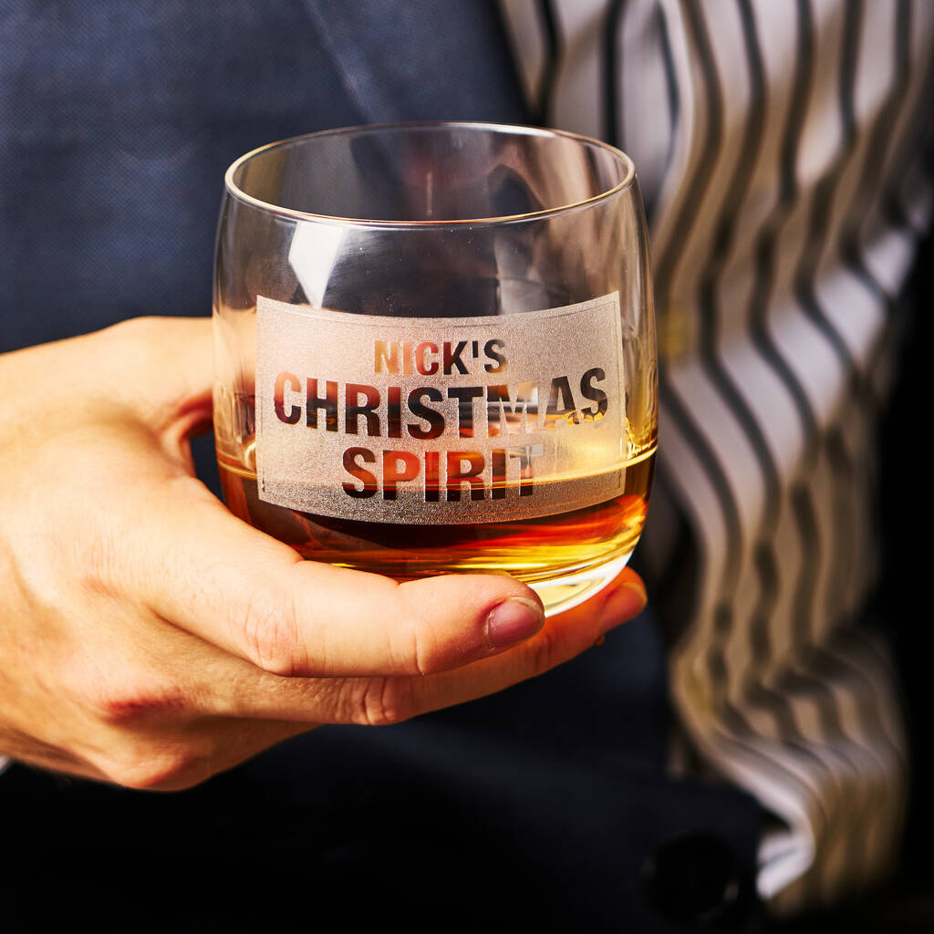 Personalised Christmas Whiskey Glass