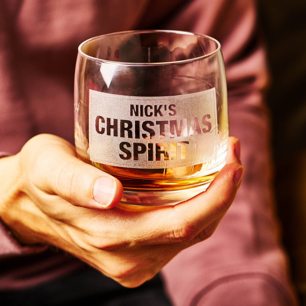 Personalised Christmas Whiskey Glass