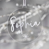 Personalised Clear Christmas Decoration