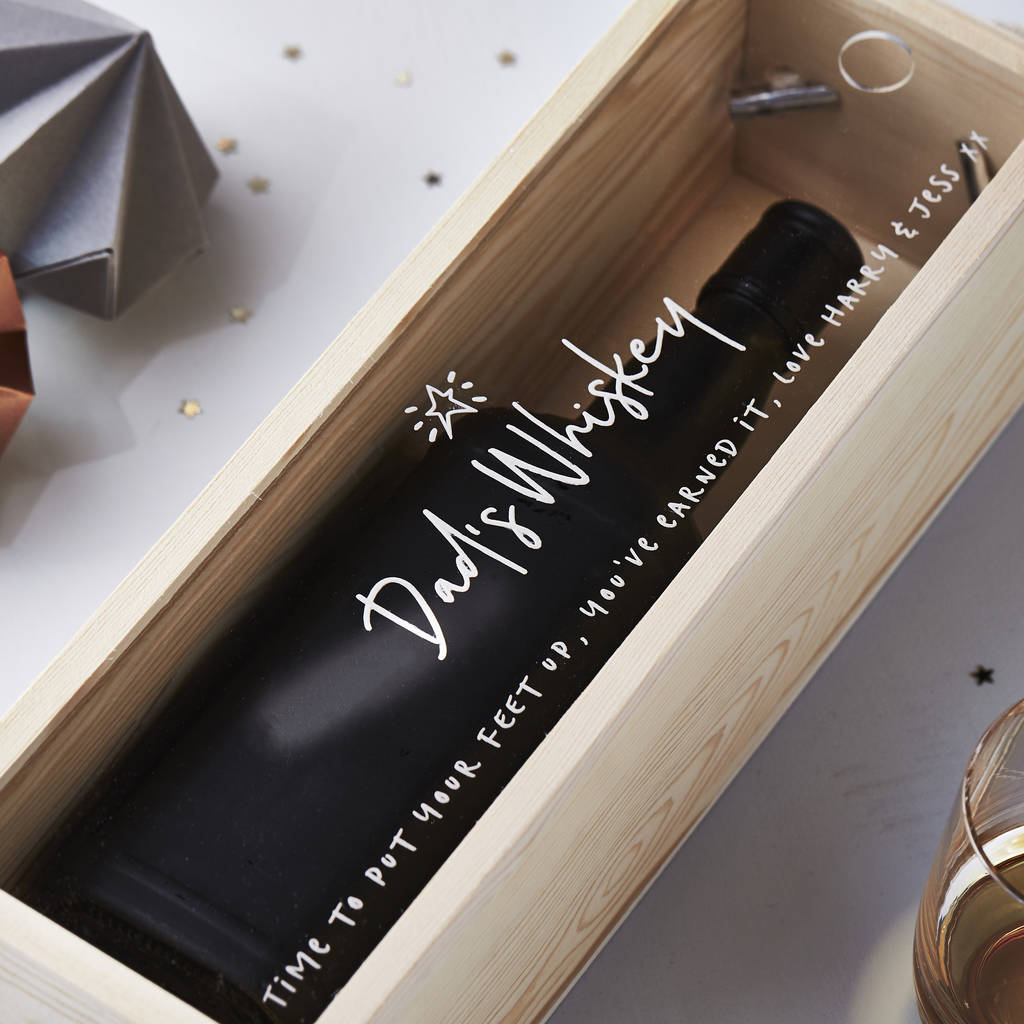 Whiskey Personalised Bottle Box