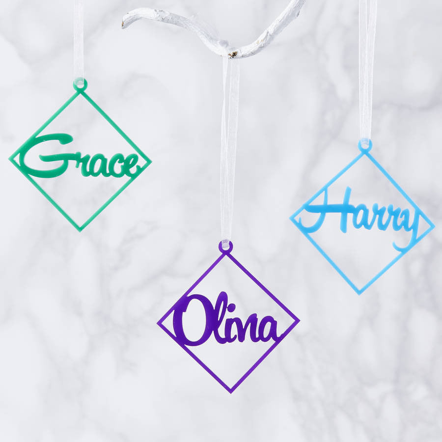 Personalised Diamond Christmas Decoration