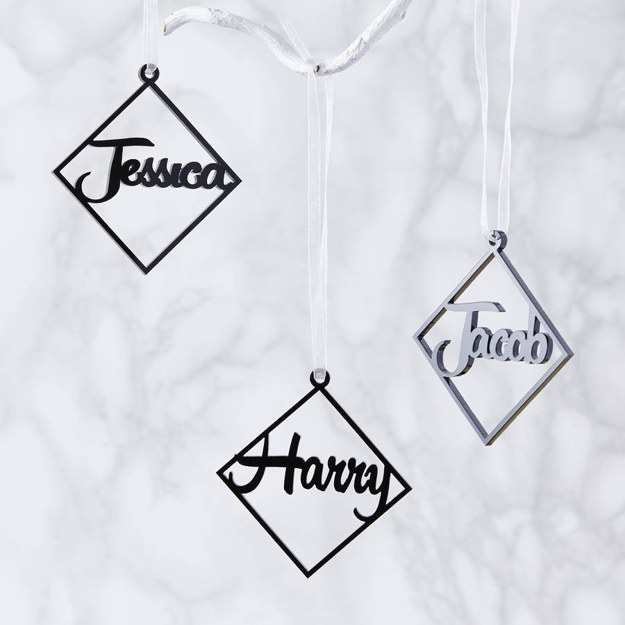 Personalised Diamond Christmas Decoration