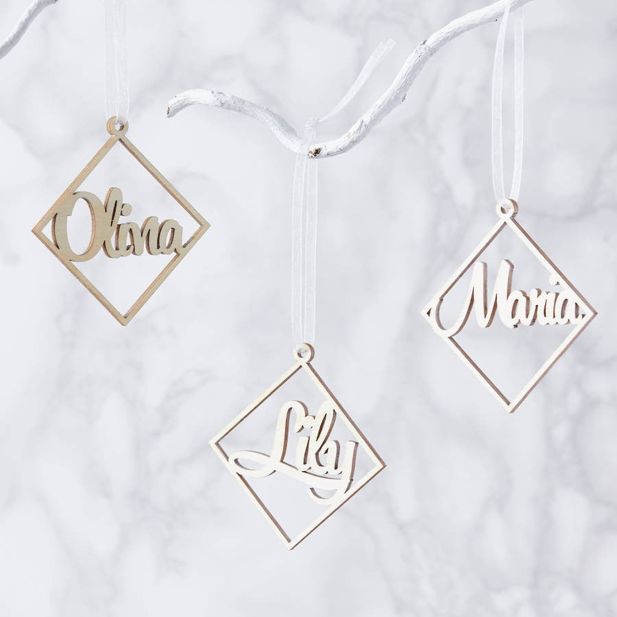 Personalised Diamond Christmas Decoration
