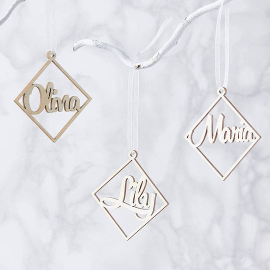 Personalised Diamond Christmas Decoration