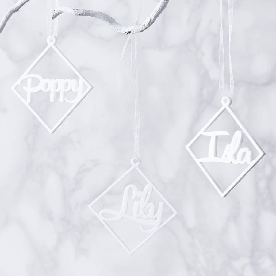 Personalised Diamond Christmas Decoration