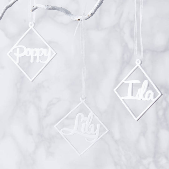 Personalised Diamond Christmas Decoration