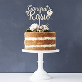 Personalised Congratulations Wooden Cake Topper