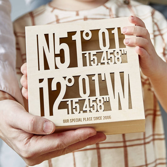 Personalised Coordinate Keepsake Box