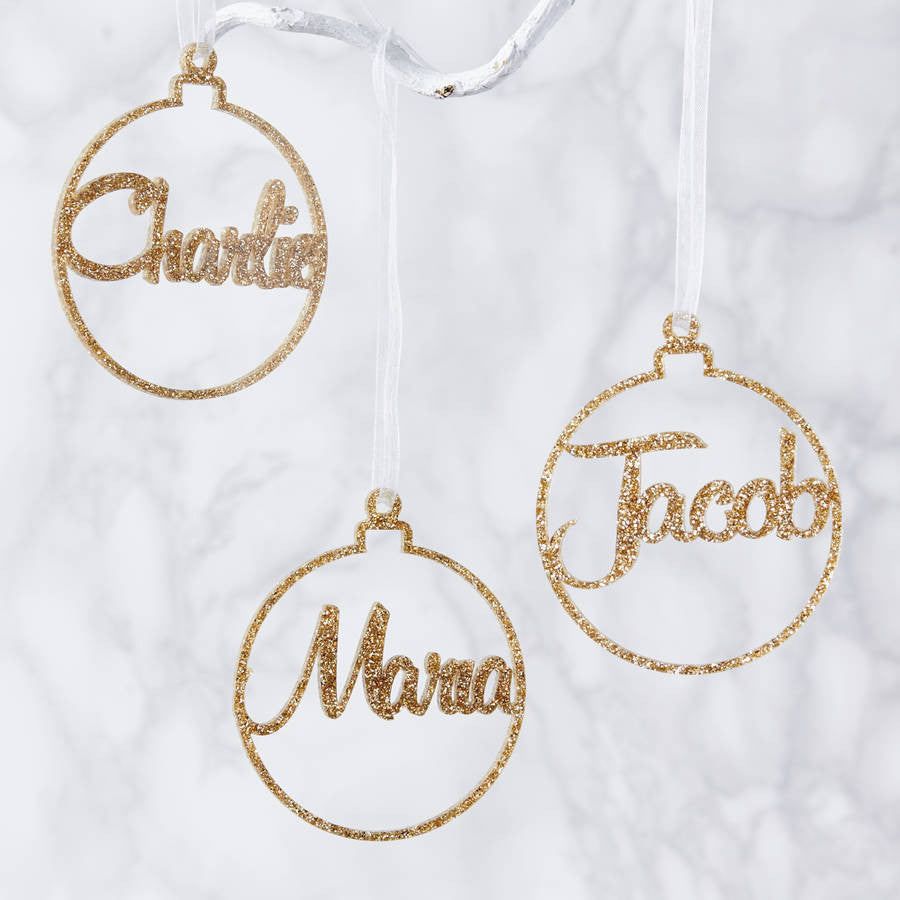 Metallic Personalised Bauble Christmas Decoration