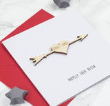 Personalised Couples Arrow Keepsake Card