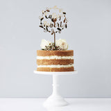 Personalised Couples Floral Wedding Cake Topper
