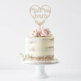 Personalised Couples Heart Cake Topper