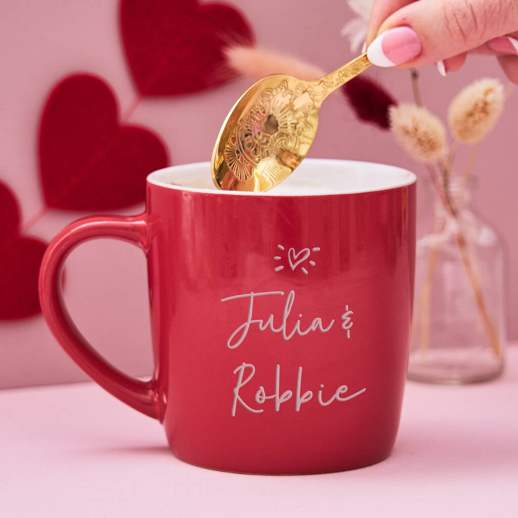 Personalised Stoneware Engagement Mug Gift