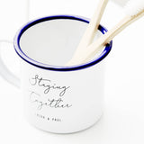 Personalised Couples Toothbrush Enamel Mug