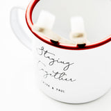 Personalised Couples Toothbrush Enamel Mug