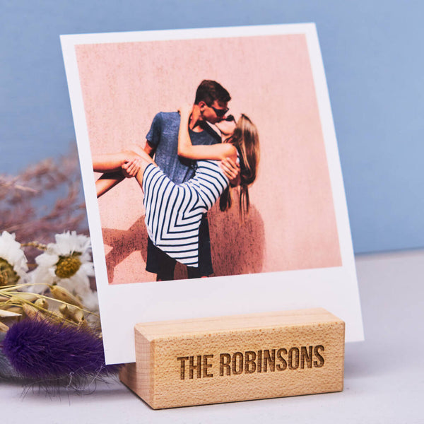 Personalised Couples Wooden Photo Holder