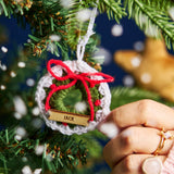 Personalised Wreath Christmas Decoration