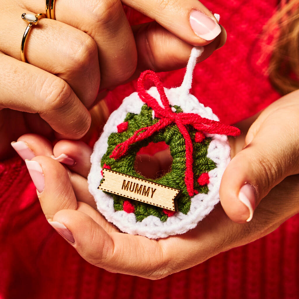 Personalised Wreath Christmas Decoration