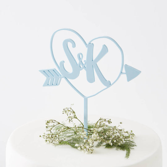 Personalised Initials Arrow Cake Topper