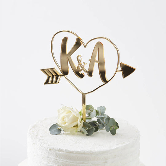 Personalised Initials Arrow Cake Topper