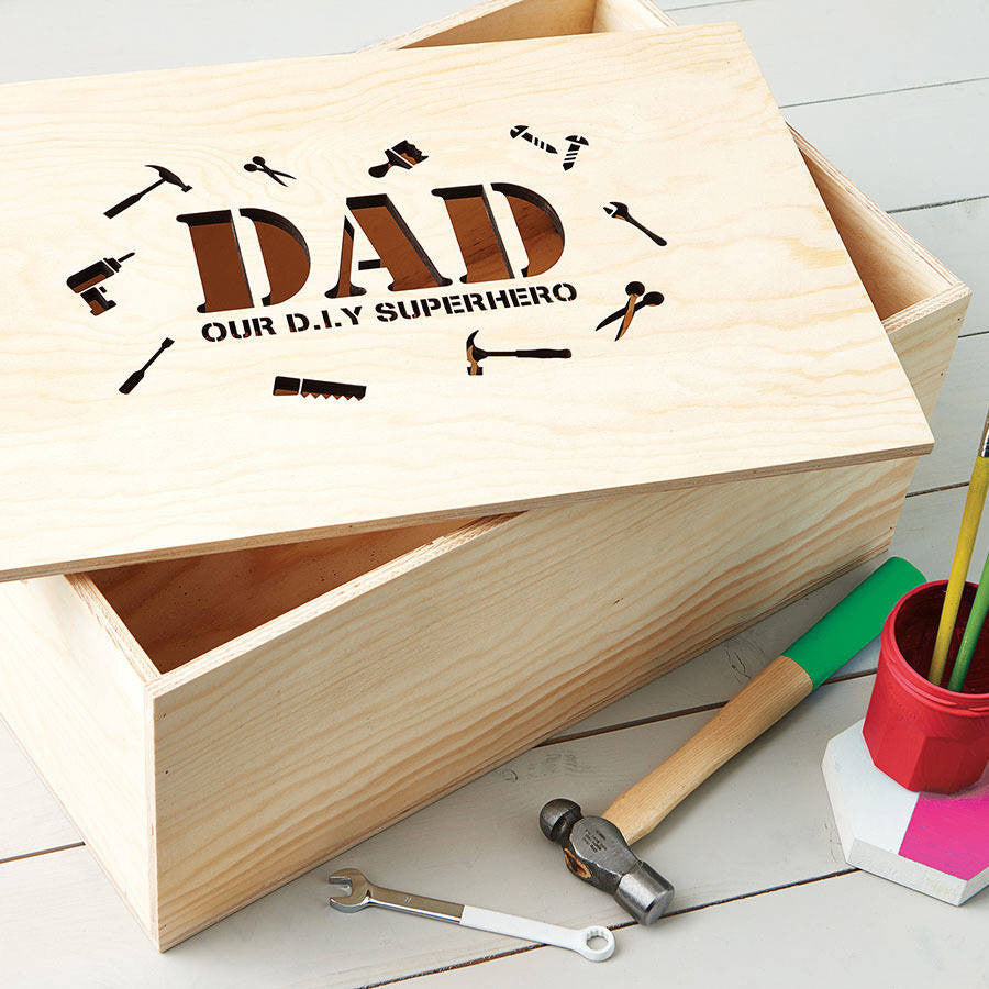 Personalised Dad's Diy Storage Crate