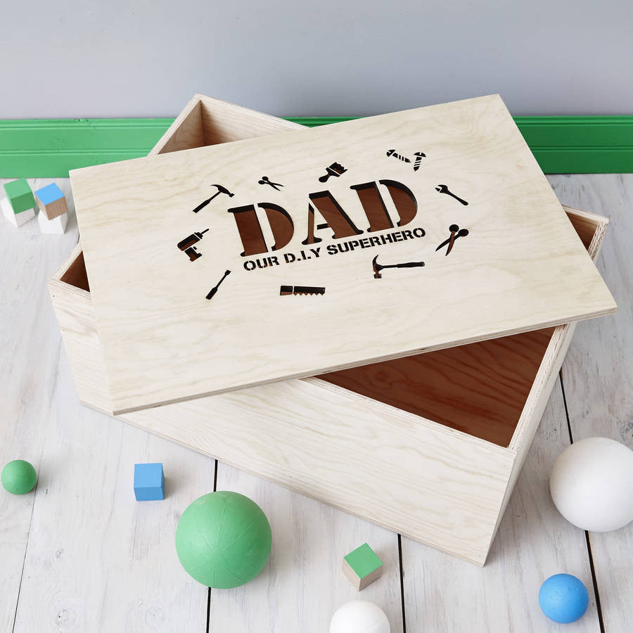 Personalised Dad's Diy Storage Crate