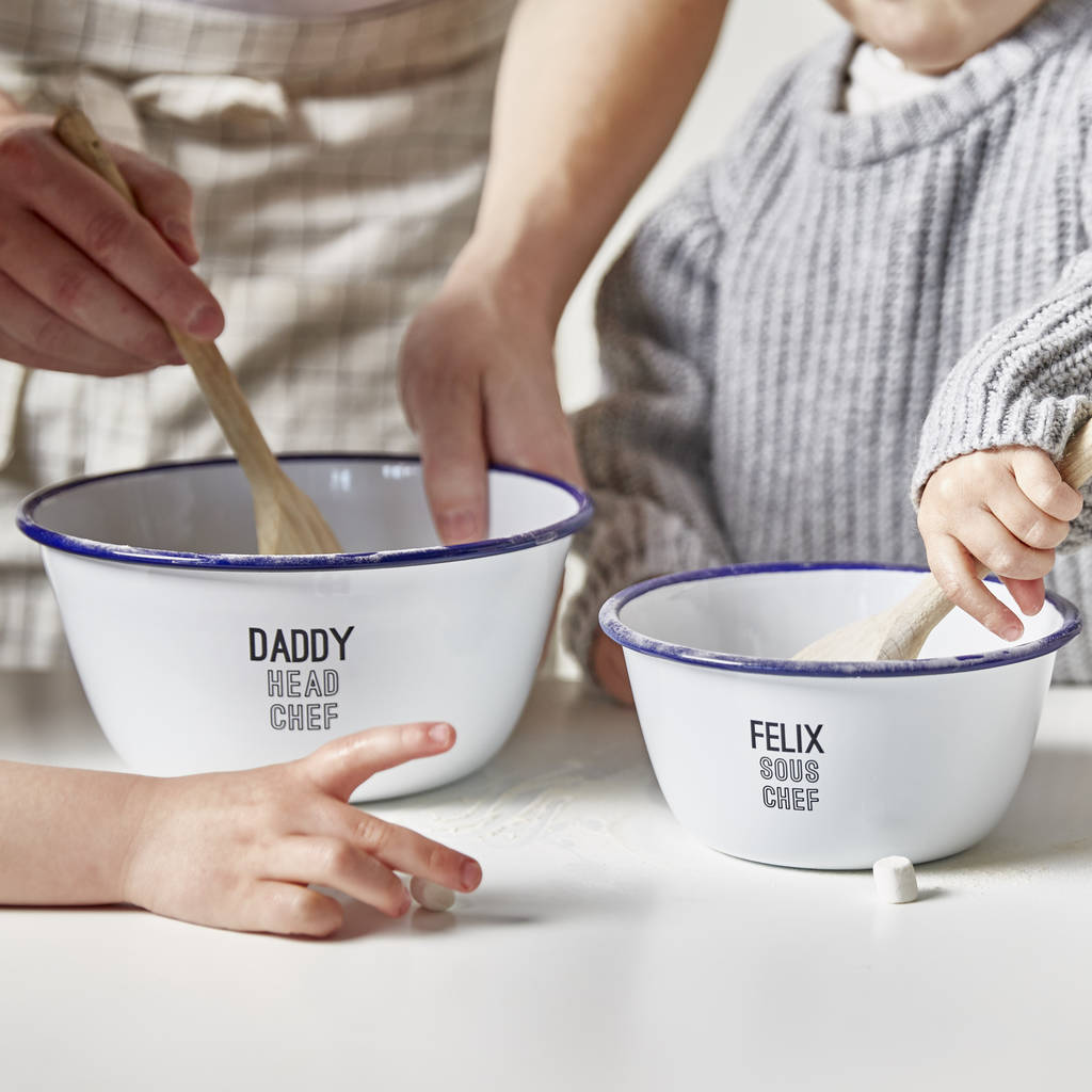 Personalised Daddy And Me Mixing Bowls