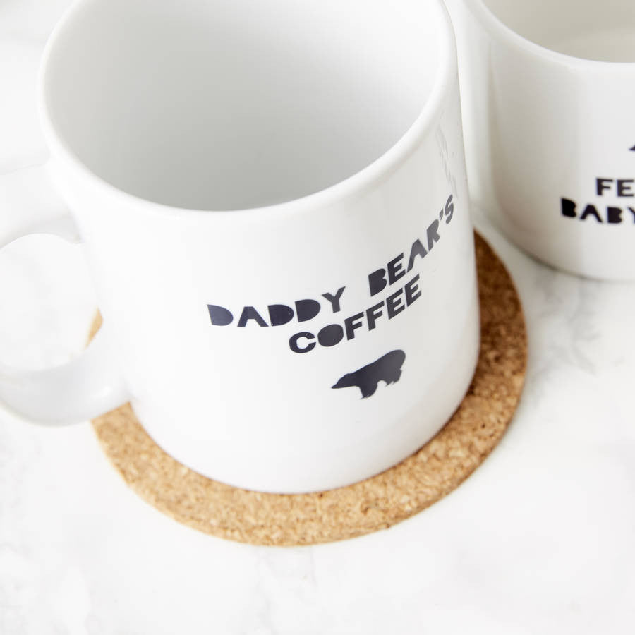 Personalised Daddy Bear And Baby Bear Mugs