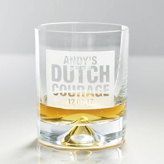 Personalised Dutch Courage Whiskey Glass
