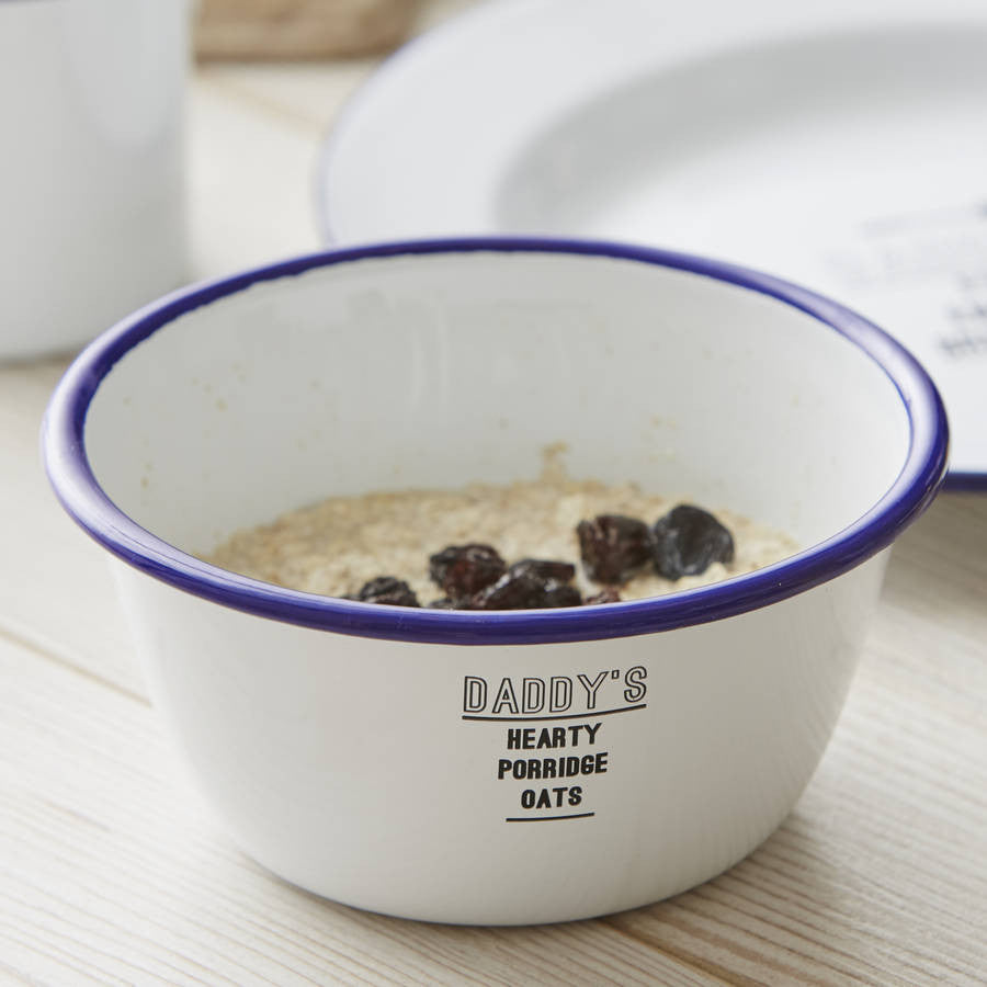 Personalised Enamel Bowl For Him