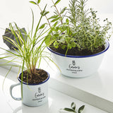 Personalised Enamel Herb Planter