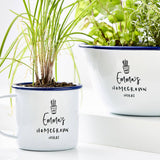 Personalised Enamel Herb Planter